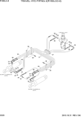 TRAVEL HYD PIPING 2(R180LCD-9)