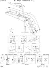 BOOM HYD PIPING(5.2M, STD)