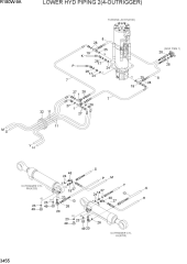 LOWER HYD PIPING 2(4-OUTRIGGER)