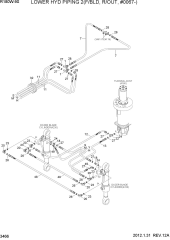 LOWER HYD PIPING 2(F/BLD, R/OUT, #0067-)
