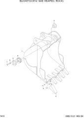 BUCKET(0.87M3 SAE HEAPED, ROCK)