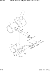 EXHAUST SYSTEM(WITH ENGINE PEDAL)