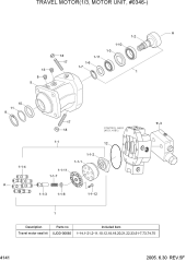 TRAVEL MOTOR(1/3, MOTOR UNIT, #0346-)