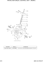 TRAVEL MOTOR(2/3, CONTROL UNIT 1,#0346-)