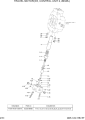 TRAVEL MOTOR(3/3, CONTROL UNIT 2,#0346-)