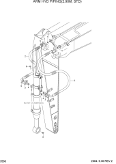 ARM HYD PIPING(2.90M, STD)