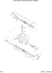 CONTROL VALVE(ADJUST BOOM, #0136-)