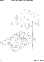 UPPER FRAME & COUNTERWEIGHT