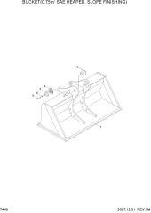 BUCKET(0.75M3 SAE HEAPED, S/FINISHING)