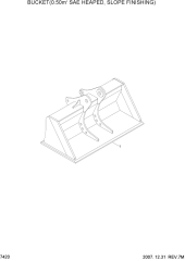 BUCKET(0.50M3 SAE HEAPED, S/FINISHING)