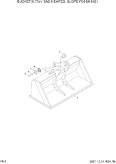 BUCKET(0.75M3 SAE HEAPED, S/FINISHING)