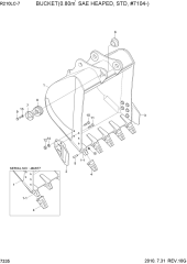 BUCKET(0.8M3 SAE HEAPED, #7104-)