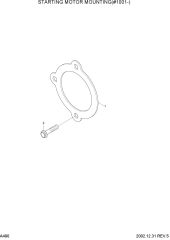 STARTING MOTOR MOUNTING(#1001-)