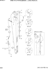 ARM HYD PIPING(#0055-, LONG REACH)