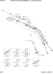 BOOM HYD PIPING(#0055-,LONG REACH)