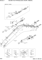 BOOM HYD PIPING(5.2M, SHORT, #9209-)