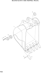 BUCKET(0.87M3 SAE HEAPED, ROCK)