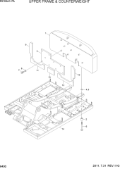 UPPER FRAME & COUNTERWEIGHT