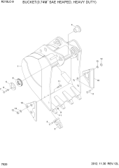 BUCKET(0.74M3 SAE HEAPED, HEAVY DUTY)
