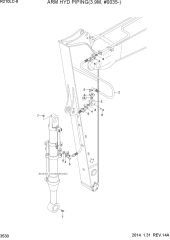 ARM HYD PIPING(3.9M, #0035-)