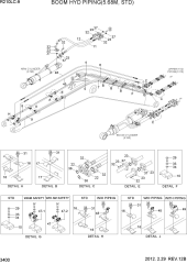 BOOM HYD PIPING(5.68M, STD)