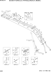 BOOM HYD PIPING(L/REACH, #0086-)