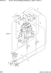 PILOT HYD PIPING(CONTROL 3, MCV TYPE 1)