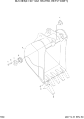BUCKET(0.74M3 SAE HEAPED, HEAVY DUTY)
