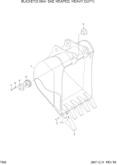 BUCKET(0.90M3 SAE HEAPED, HEAVY DUTY)