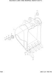 BUCKET(1.05M3 SAE HEAPED, HEAVY DUTY)