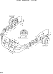 TRAVEL HYDRAULIC PIPING