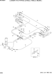 LOWER HYD PIPING 2(F/BLD, R/BLD, #0286-)
