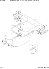 REAR DOZER BLADE HYD PIPING(#0286-)