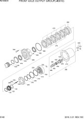 FRONT AXLE OUTPUT GROUP(-#0010)