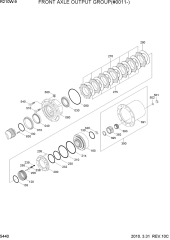 FRONT AXLE OUTPUT GROUP(#0011-)
