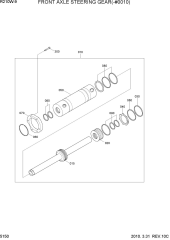 FRONT AXLE STEERING GEAR(-#0010)