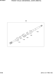 FRONT AXLE UNIVERSAL JOINT(-#0010)