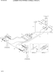 LOWER HYD PIPING 1(F/BLD, R/OUT)