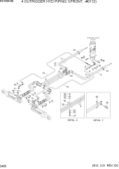 4 OUTRIGGER HYD PIPING 1(FRONT, -#0112)