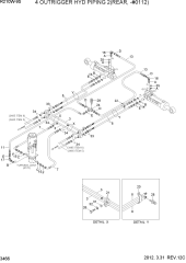 4 OUTRIGGER HYD PIPING 2(REAR, -#0112)
