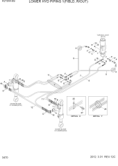 LOWER HYD PIPING 1(F/BLD, R/OUT)