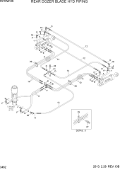 REAR DOZER BLADE HYD PIPING(#0013-)