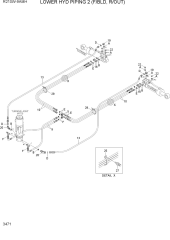 LOWER HYD PIPING 2 (F/BLD, R/OUT)