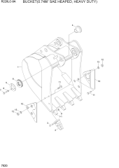 BUCKET(0.74M3 SAE HEAPED, HEAVY DUTY)