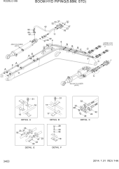 BOOM HYD PIPING(5.68M, STD)
