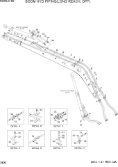 BOOM HYD PIPING(LONG REACH, OPT)