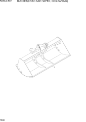 BUCKET(0.55M3 SAE HEAPED, D/CLEANING)