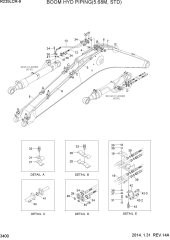 BOOM HYD PIPING(5.68M, STD)
