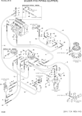 DOZER HYD PIPING 3(UPPER)