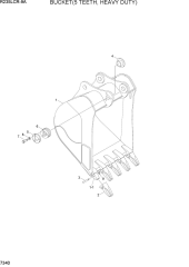 BUCKET(5 TEETH, HEAVY DUTY)